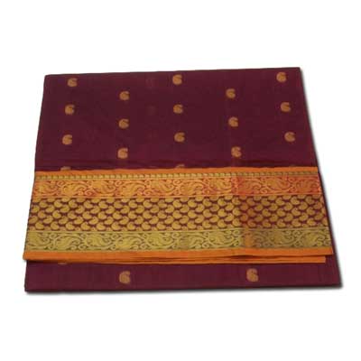 "Fancy Silk Saree Seymore Kesaria -11374 - Click here to View more details about this Product